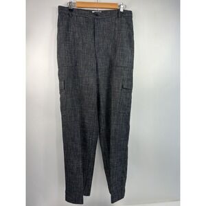 Vintage‎ Chico's Design Pants Women's Sz 2 Black/White Zip Elastic Waist Pockets